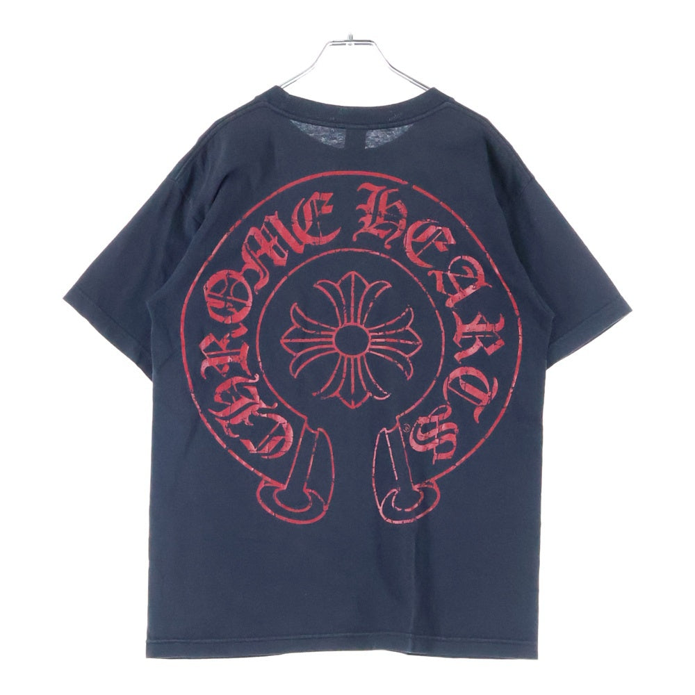 CHROME HEARTS(クロムハーツ) CHプラス バックホースシュー 半袖Tシャツ カットソー ブラック
