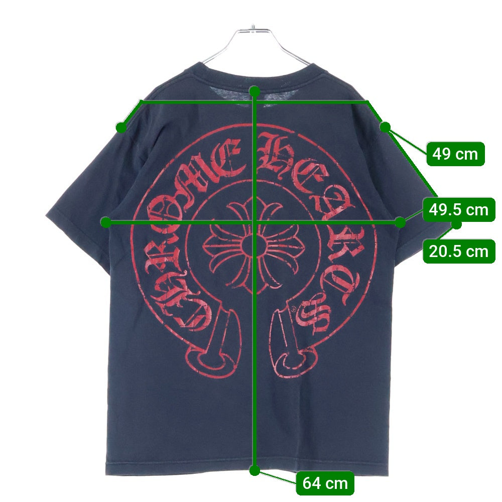 CHROME HEARTS(クロムハーツ) CHプラス バックホースシュー 半袖Tシャツ カットソー ブラック