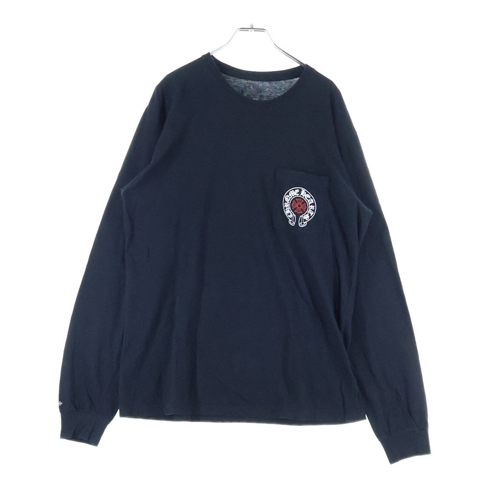 CHROME HEARTS(クロムハーツ) CH L S 1 STAFFバックホースシュープリント長袖カットソー ブラック