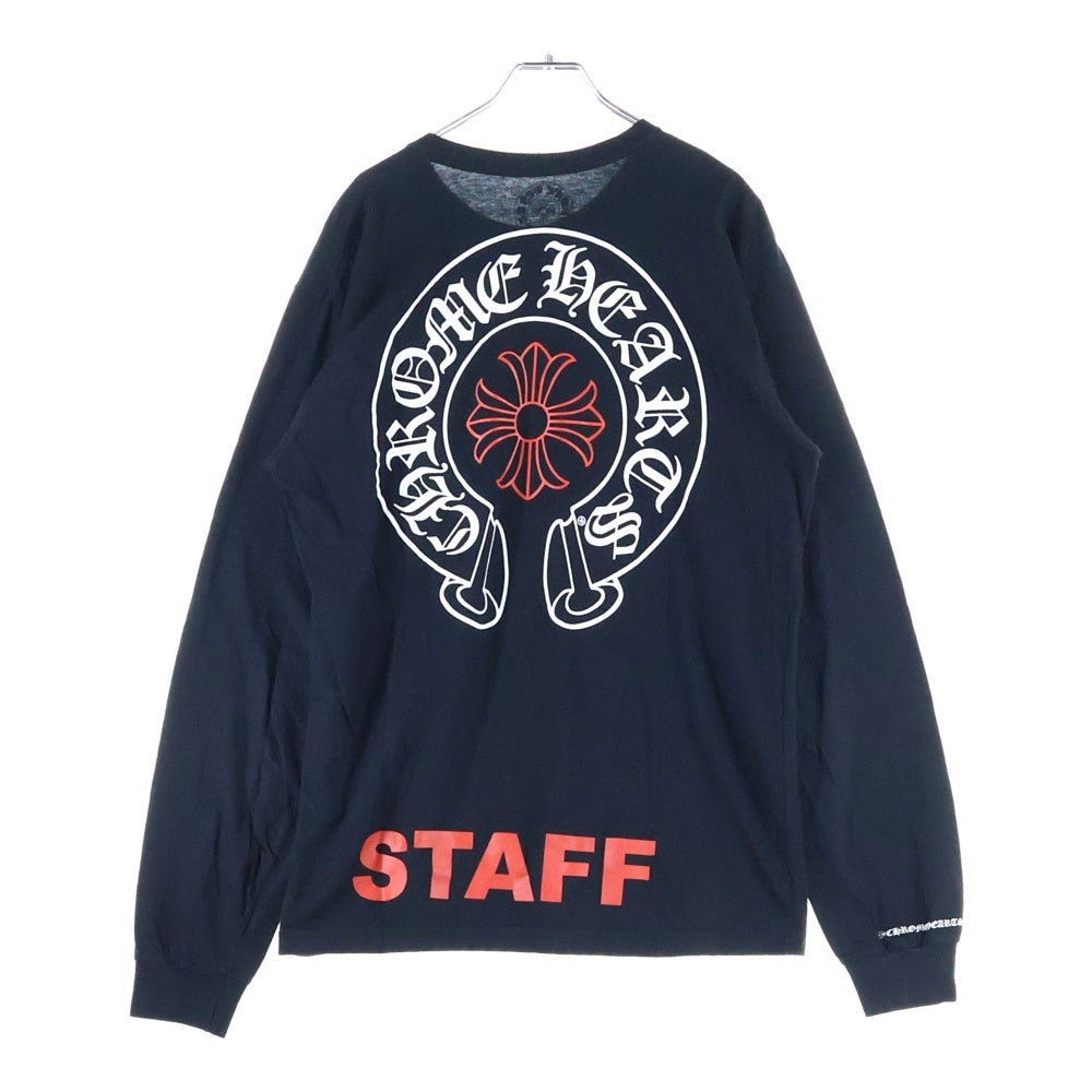 CHROME HEARTS(クロムハーツ) CH L S 1 STAFFバックホースシュープリント長袖カットソー ブラック