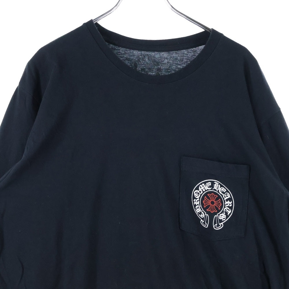 CHROME HEARTS(クロムハーツ) CH L S 1 STAFFバックホースシュープリント長袖カットソー ブラック
