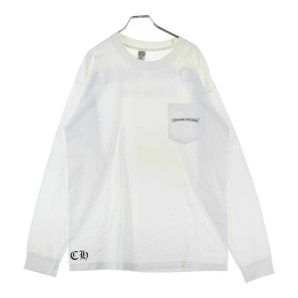 CHROME HEARTS(クロムハーツ) USA Arch Logo L/S Tee アーチロゴ USA 長袖Tシャツ ホワイト