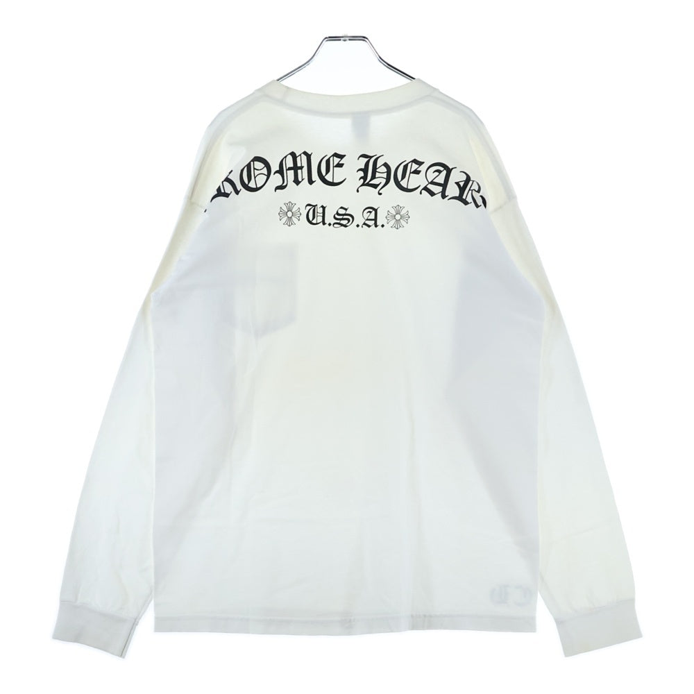 CHROME HEARTS(クロムハーツ) USA Arch Logo L/S Tee アーチロゴ USA 長袖Tシャツ ホワイト