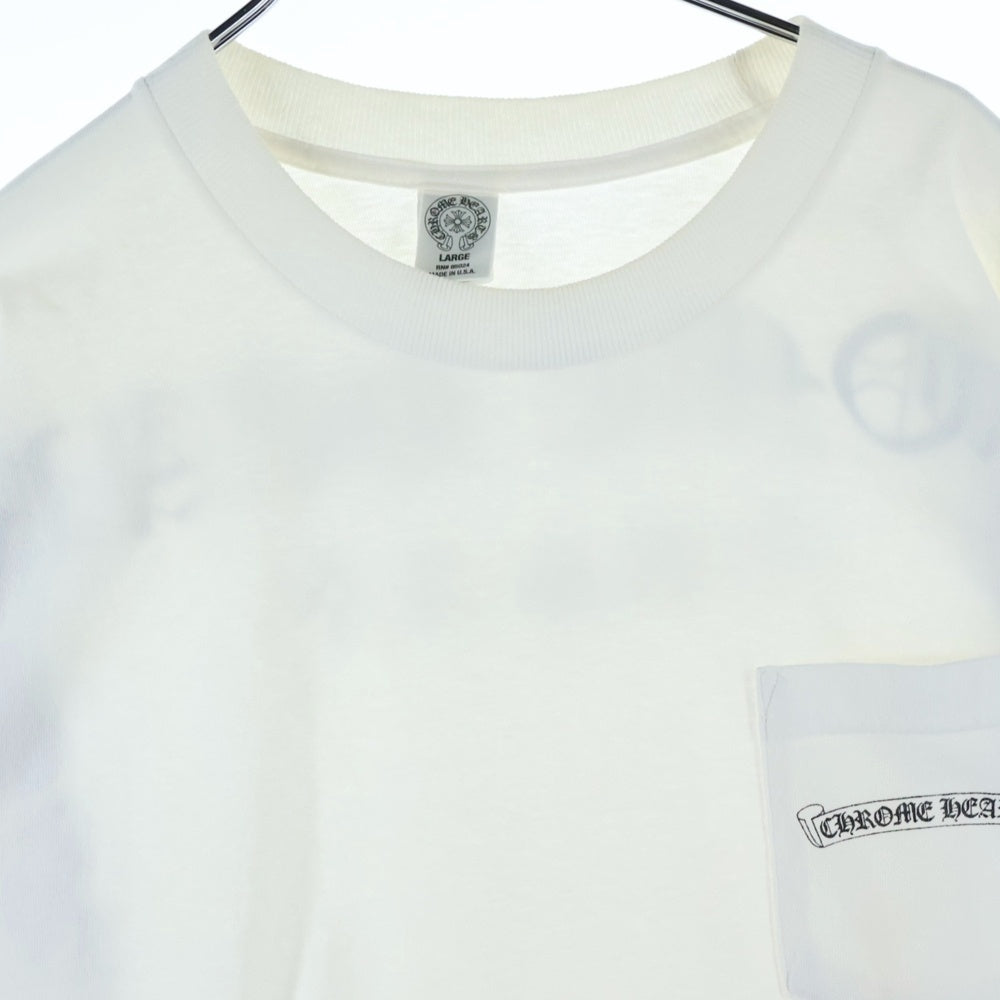 CHROME HEARTS(クロムハーツ) USA Arch Logo L/S Tee アーチロゴ USA 長袖Tシャツ ホワイト