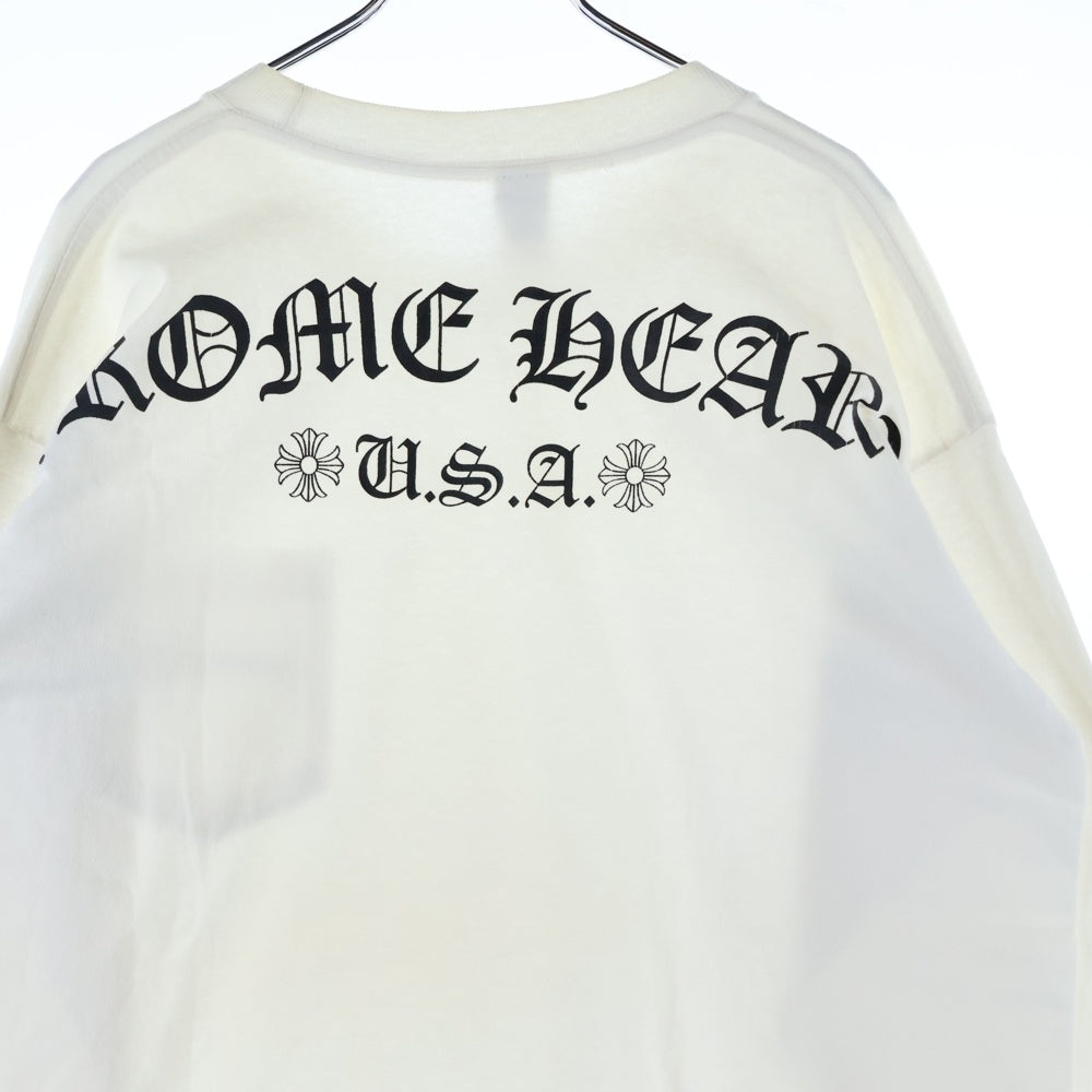 CHROME HEARTS(クロムハーツ) USA Arch Logo L/S Tee アーチロゴ USA 長袖Tシャツ ホワイト
