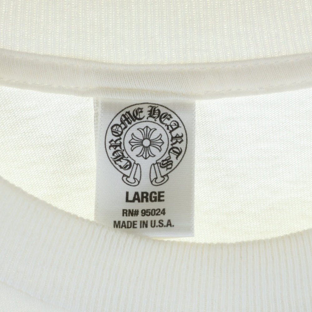 CHROME HEARTS(クロムハーツ) USA Arch Logo L/S Tee アーチロゴ USA 長袖Tシャツ ホワイト