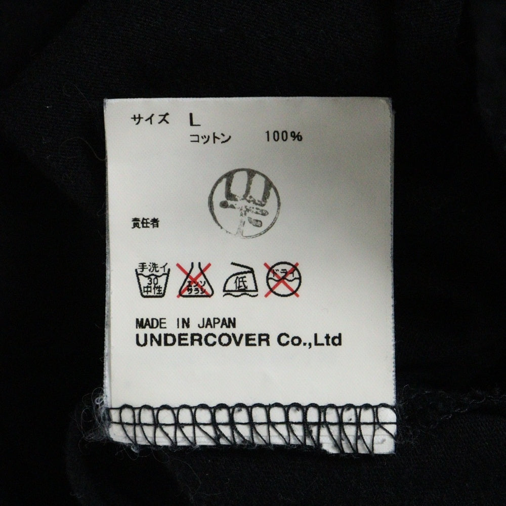 UNDERCOVER(アンダーカバー) Archive グラフィックプリント ロング丈 長袖スリーブ 長袖Tシャツ ブラック