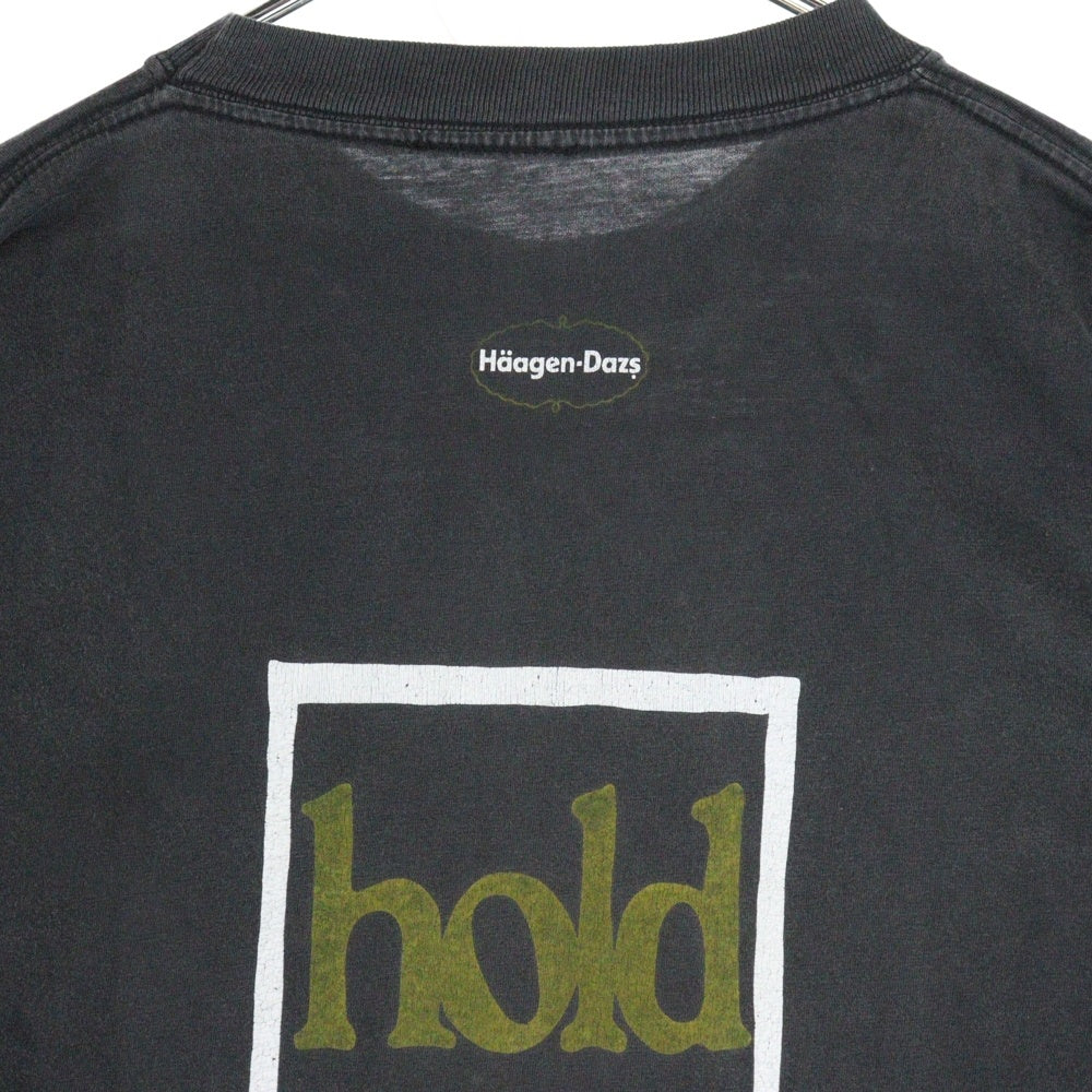 VINTAGE(ヴィンテージ) 90s Haagen Dazs hold toght TEE ハーゲンダッツ フォトプリント 半袖Tシャツ カットソー ブラック