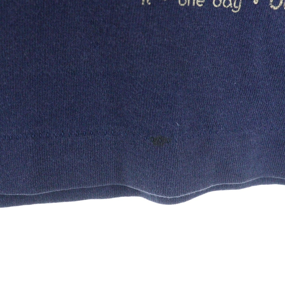 VINTAGE(ヴィンテージ) 90s BJORK 1994 THE LYRICAL TEXT NAVY TEE ビョーク 両面プリント半袖Tシャツ カットソー ネイビー