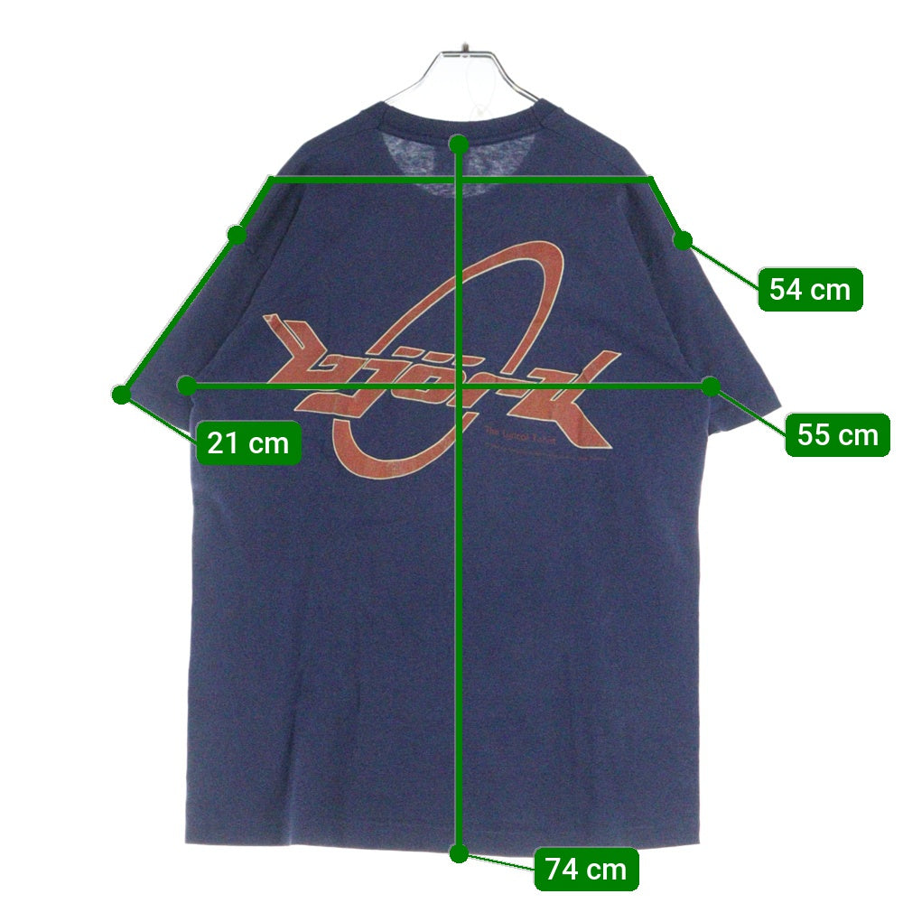 VINTAGE(ヴィンテージ) 90s BJORK 1994 THE LYRICAL TEXT NAVY TEE ビョーク 両面プリント半袖Tシャツ カットソー ネイビー