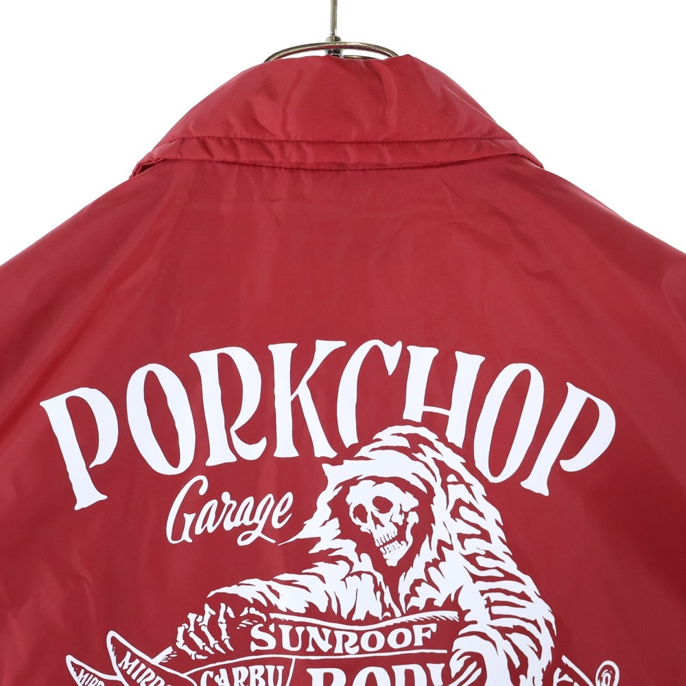 MASSES(マシス) ×PORKCHOP NYLON JKT REAPER P コーチジャケット レッド
