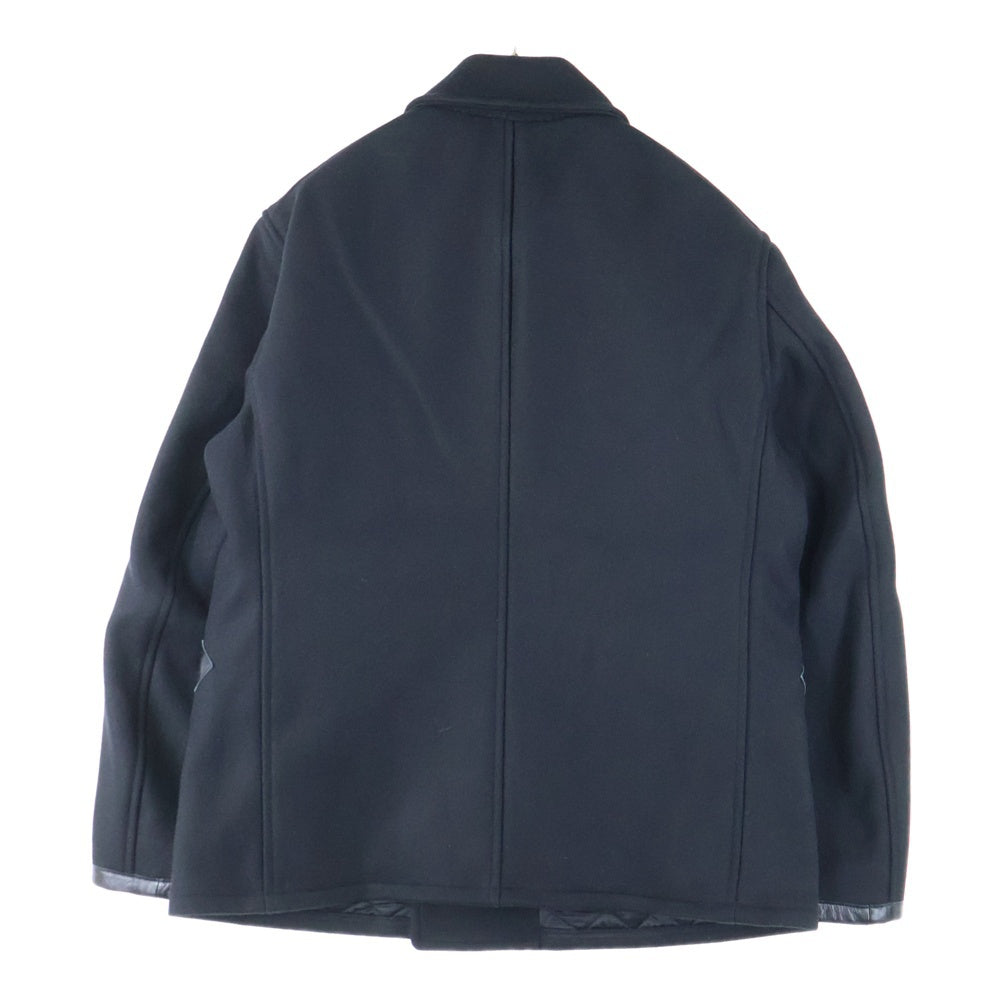 MASSES(マシス) P COAT レザー切り替え コート アウター ブラック