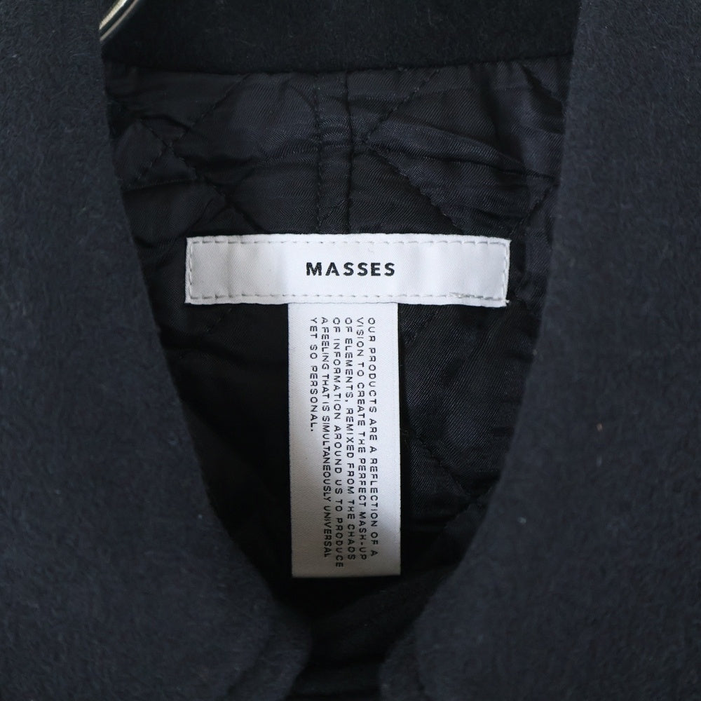 MASSES(マシス) P COAT レザー切り替え コート アウター ブラック