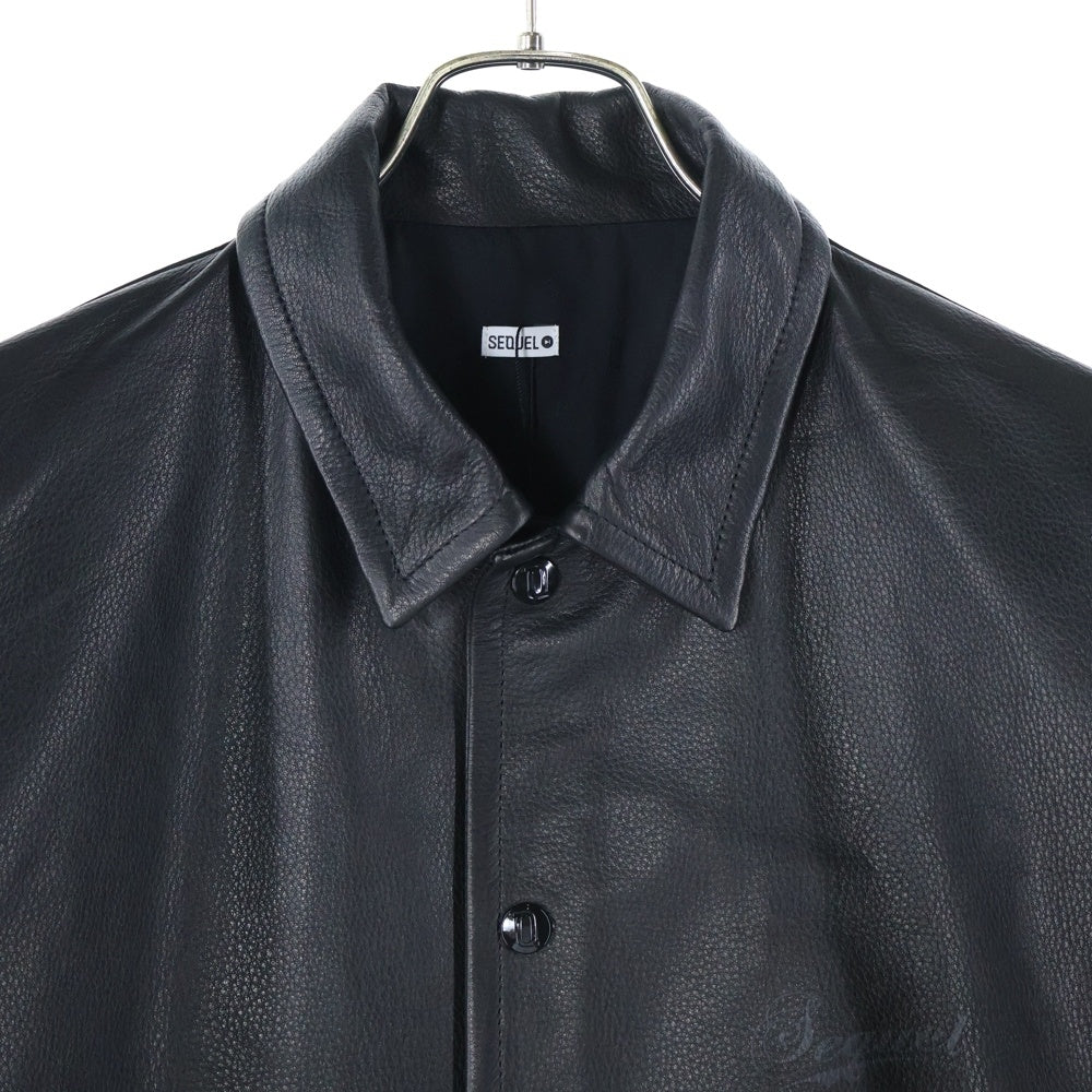 SEQUEL(シークエル) LEATHER COACH JACKET SQ-23AW-JK-03 レザーコーチジャケット ブラック