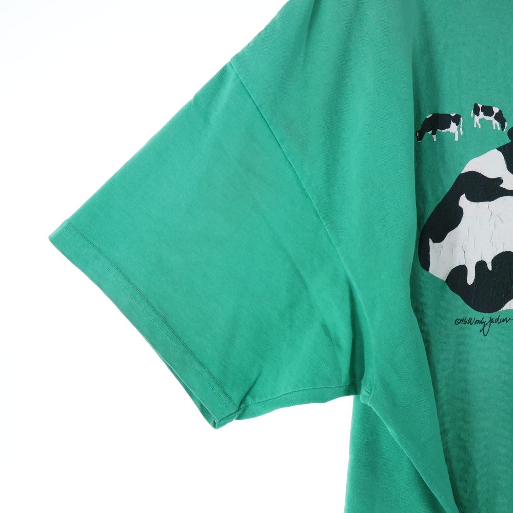 VINTAGE(ヴィンテージ) 90s BEN & JERRY'S Promo ベン&ジェリーズ デザインプリント 半袖Tシャツ カットソー グリーン