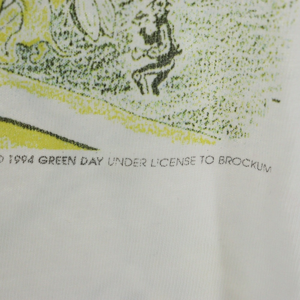 VINTAGE(ヴィンテージ) 90s GREEN DAY DOOKIE グリーンデイ ドゥーキーツアー 両面プリント 半袖Tシャツ ホワイト