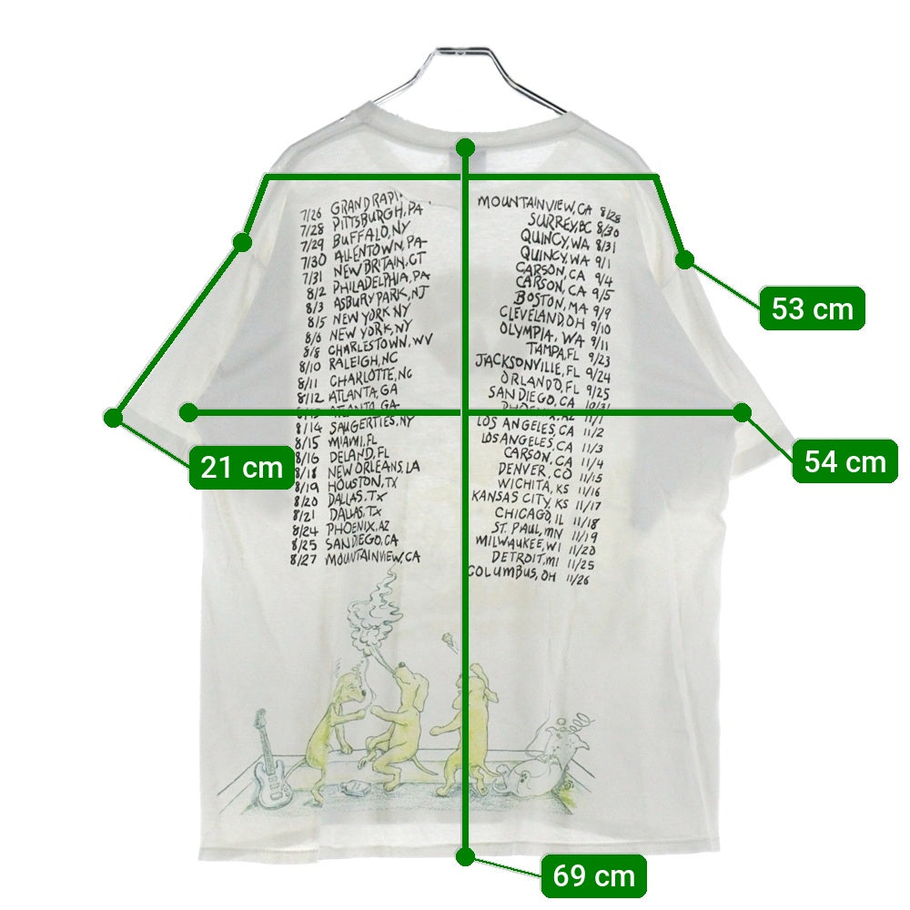VINTAGE(ヴィンテージ) 90s GREEN DAY DOOKIE グリーンデイ ドゥーキーツアー 両面プリント 半袖Tシャツ ホワイト