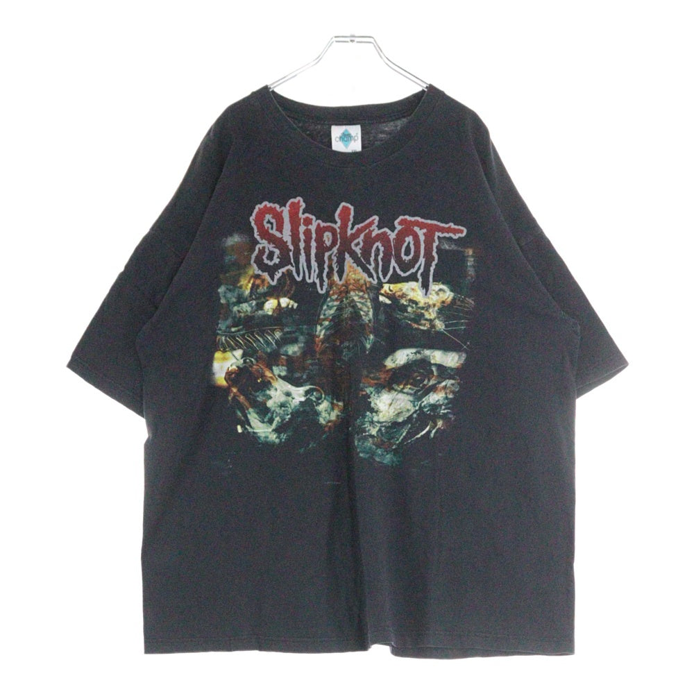 VINTAGE(ヴィンテージ) 00S SLIPKNOT 2001 IOWA BONE スリップノット アイオワ 両面プリント 半袖Tシャツ ブラック