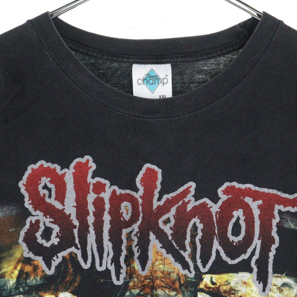 VINTAGE(ヴィンテージ) 00S SLIPKNOT 2001 IOWA BONE スリップノット アイオワ 両面プリント 半袖Tシャツ ブラック