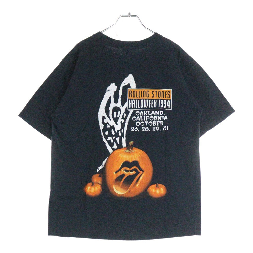 VINTAGE(ヴィンテージ) 90s ROLLING STONES HALLOWEEK 1994 ローリングストーンズ 半袖Tシャツ カットソー ブラック