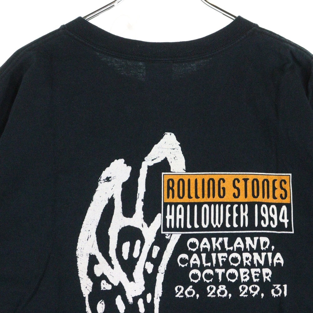 VINTAGE(ヴィンテージ) 90s ROLLING STONES HALLOWEEK 1994 ローリングストーンズ 半袖Tシャツ カットソー ブラック