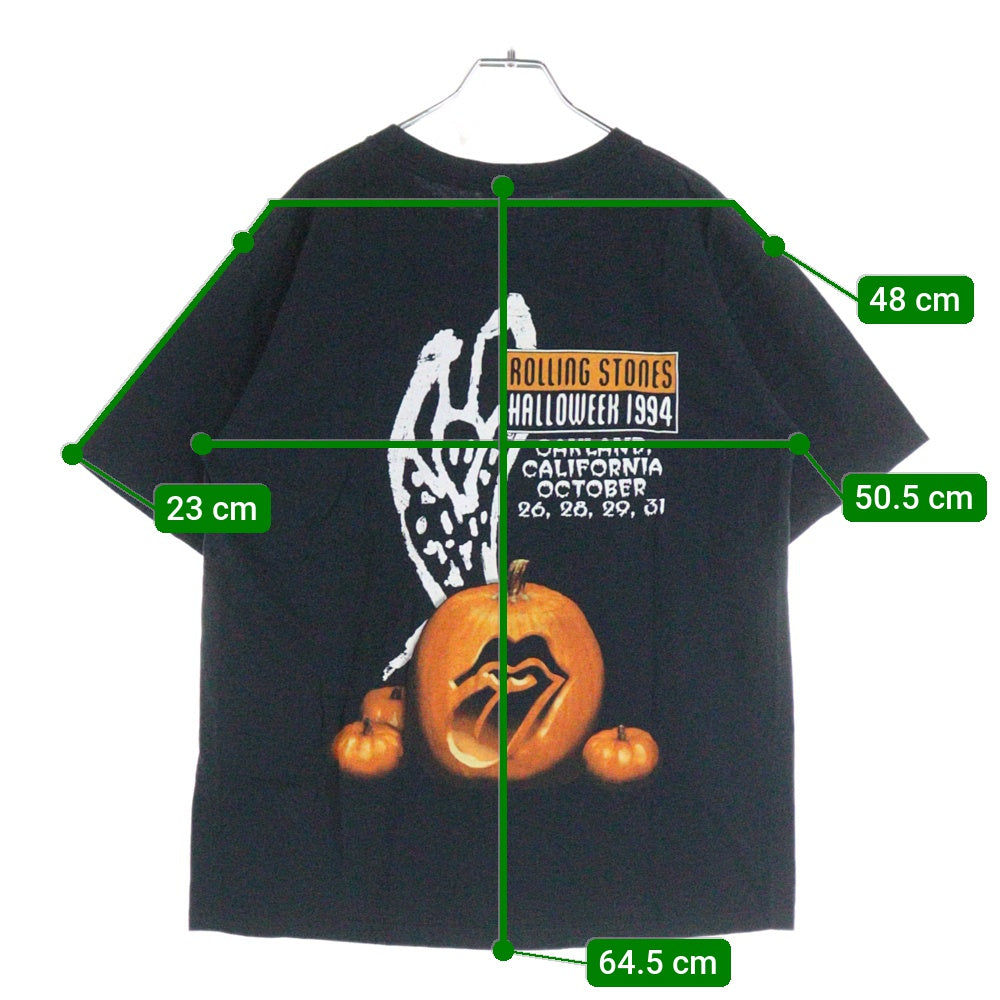 VINTAGE(ヴィンテージ) 90s ROLLING STONES HALLOWEEK 1994 ローリングストーンズ 半袖Tシャツ カットソー ブラック