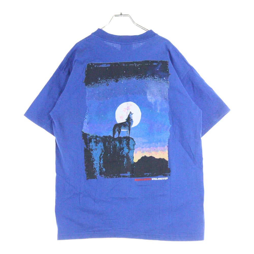 VINTAGE(ヴィンテージ) 90s Marlboro UNLIMITED COYOTE POCKET TEE マルボロ コヨーテ ポケット Tシャツ 半袖カットソー ブルー