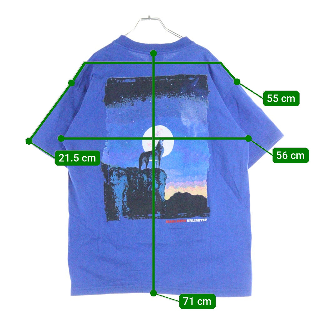 VINTAGE(ヴィンテージ) 90s Marlboro UNLIMITED COYOTE POCKET TEE マルボロ コヨーテ ポケット Tシャツ 半袖カットソー ブルー
