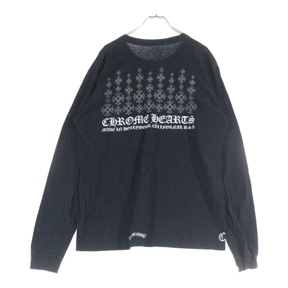 CHROME HEARTS(クロムハーツ) CHプラスプリント 長袖Tシャツ ロングスリーブ ブラック