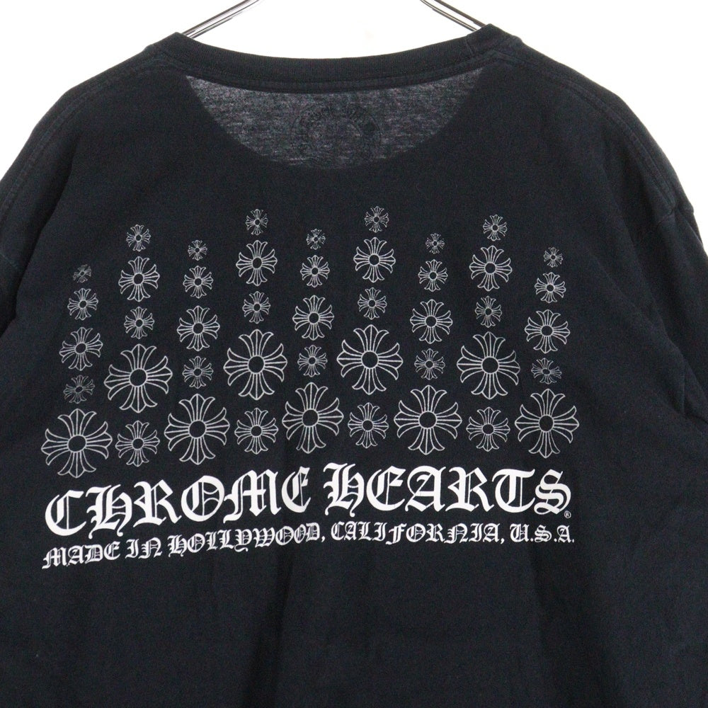 CHROME HEARTS(クロムハーツ) CHプラスプリント 長袖Tシャツ ロングスリーブ ブラック