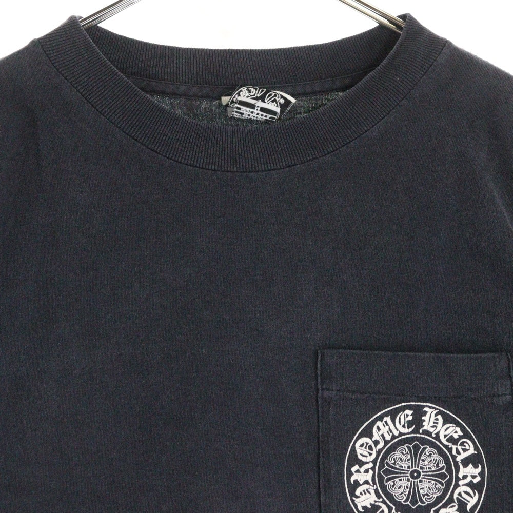 CHROME HEARTS(クロムハーツ) OLD HORSESHOE ホースシュープリント 長袖Tシャツ ロングスリーブ ブラック