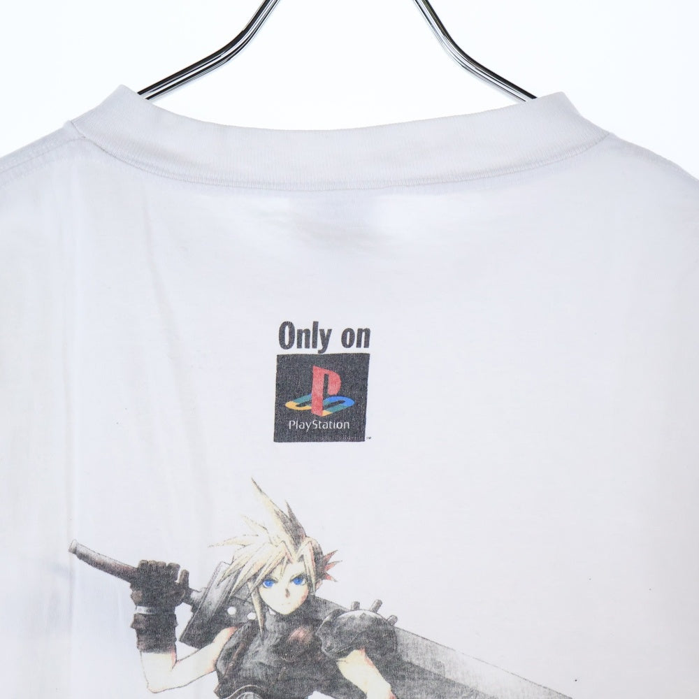 VINTAGE(ヴィンテージ) 90S FF7 Final Fantasy CLOUD STRIFE ファイナルファンタジー クラウド 半袖Tシャツ カットソー ホワイト