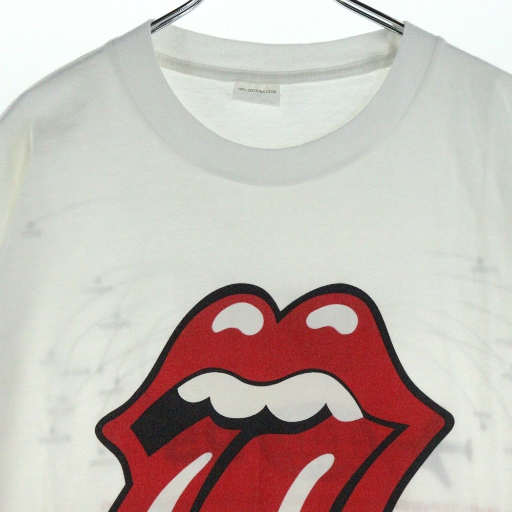 VINTAGE(ヴィンテージ) 90S ROLLING STONES 1997 BRIDGES TO BABYLON WORLD TOUR ローリングストーンズ 両面プリント 半袖Tシャツ ホワイト