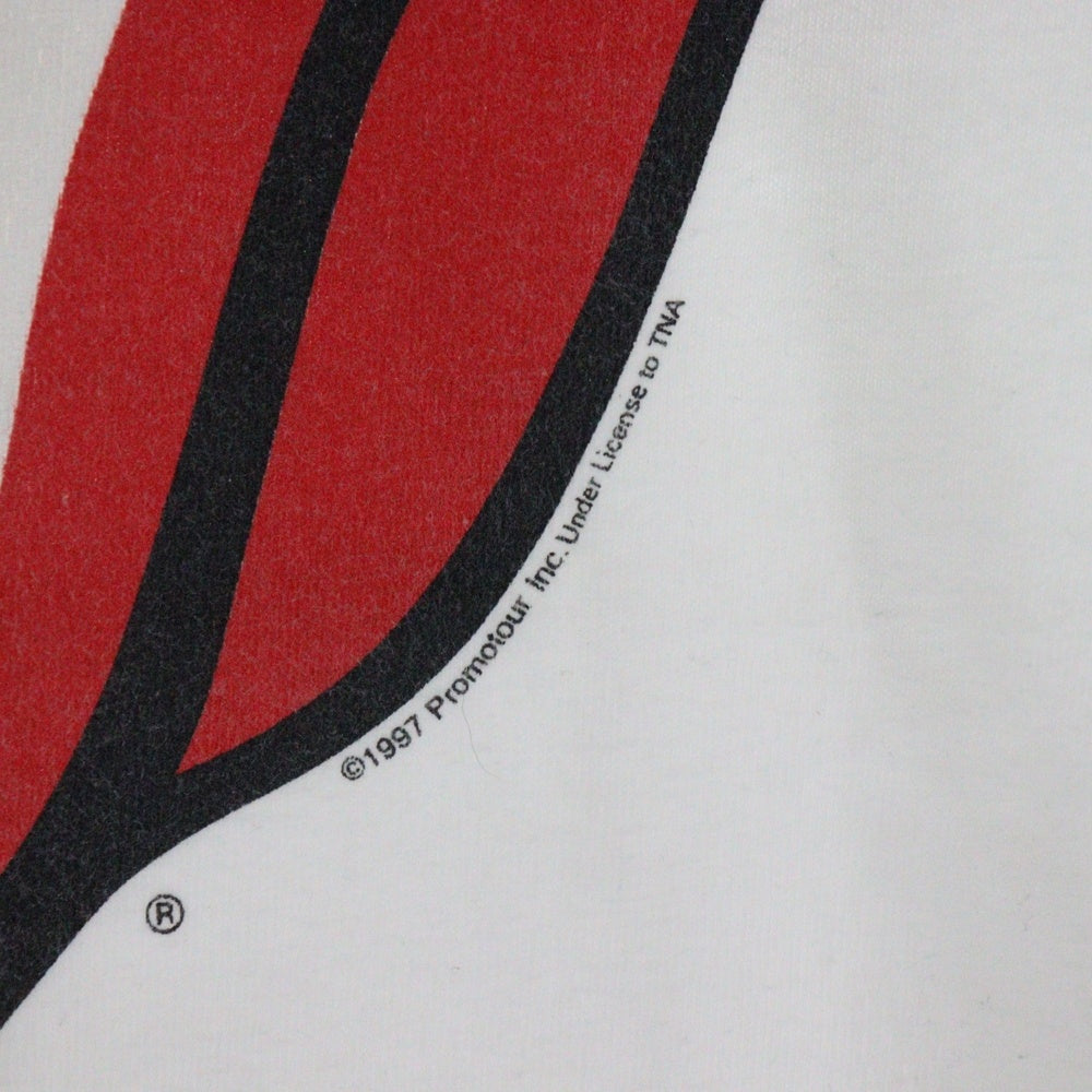 VINTAGE(ヴィンテージ) 90S ROLLING STONES 1997 BRIDGES TO BABYLON WORLD TOUR ローリングストーンズ 両面プリント 半袖Tシャツ ホワイト
