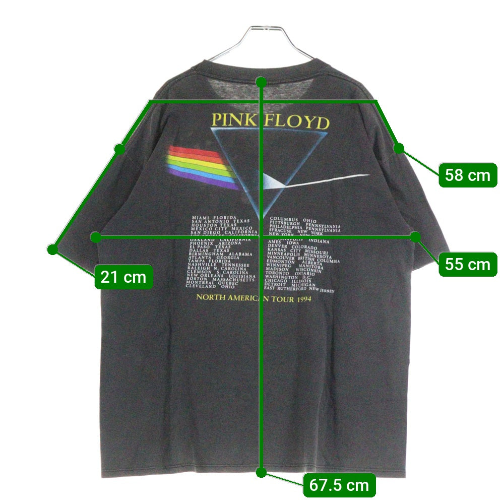 VINTAGE(ヴィンテージ) 90S PINK FLOYD NORTH AMERICAN TOUR 1994 ピンクフロイド 両面プリント 半袖Tシャツ ブラック