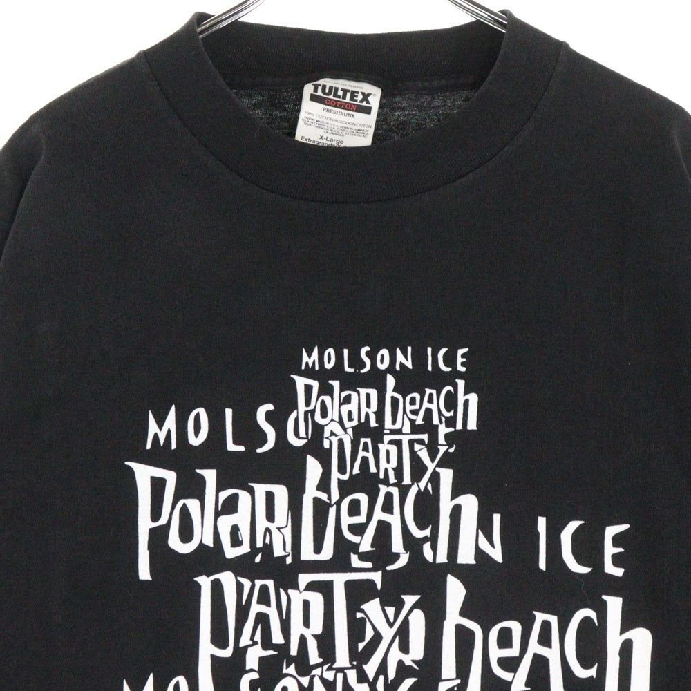 VINTAGE(ヴィンテージ) 90S MOLSON ICE POLAR BEACH PARTY 1995 両面プリント 半袖Tシャツ ブラック
