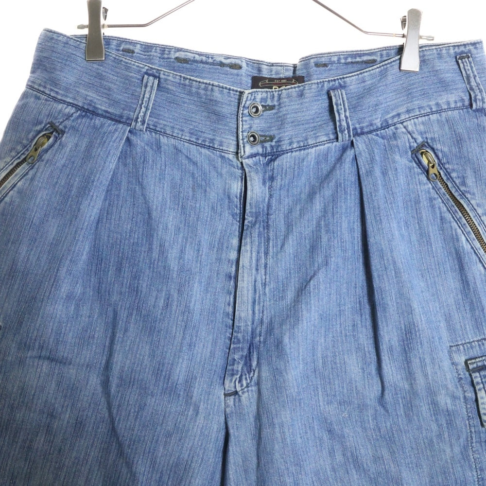 RRL(ダブルアールエル) 90S 三つ星タグ メタルボタン デニムバギーショーツ ハーフパンツ インディゴ