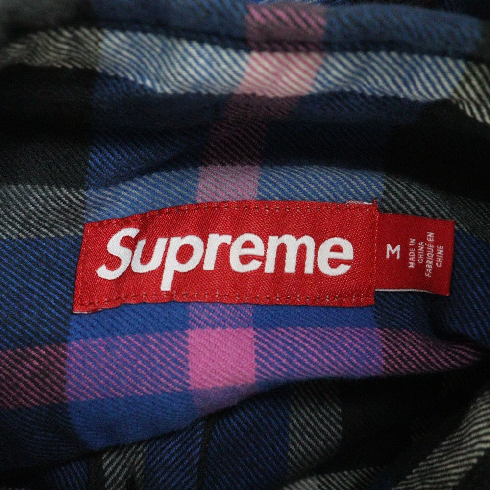 SUPREME(シュプリーム) 23AW Plaid Flannel Shirt タータンチェック フランネルシャツ 長袖シャツ ブルー