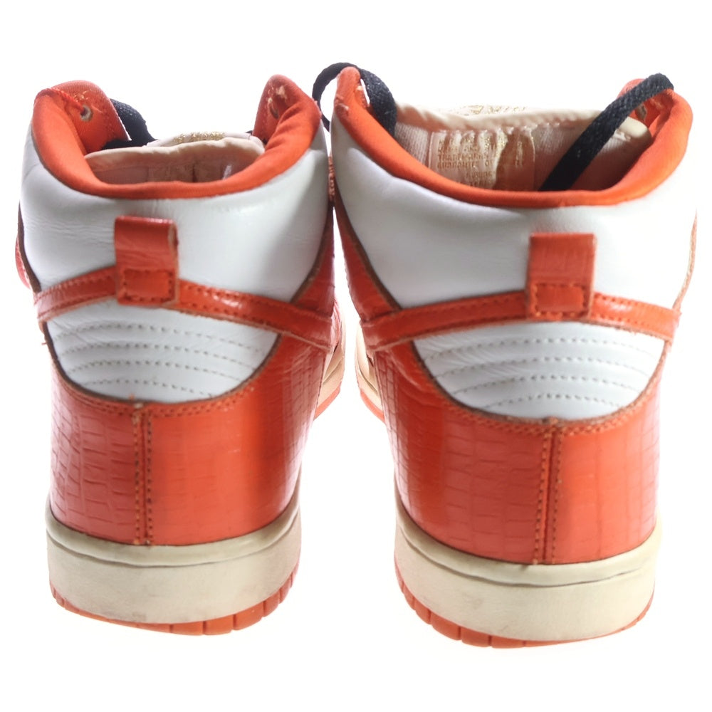 NIKE(ナイキ) SUPREME DUNK HIGH PRO ×シュプリーム ダンク ハイカットスニーカー オレンジ/ホワイト US9.5/27.5cm 307385-181