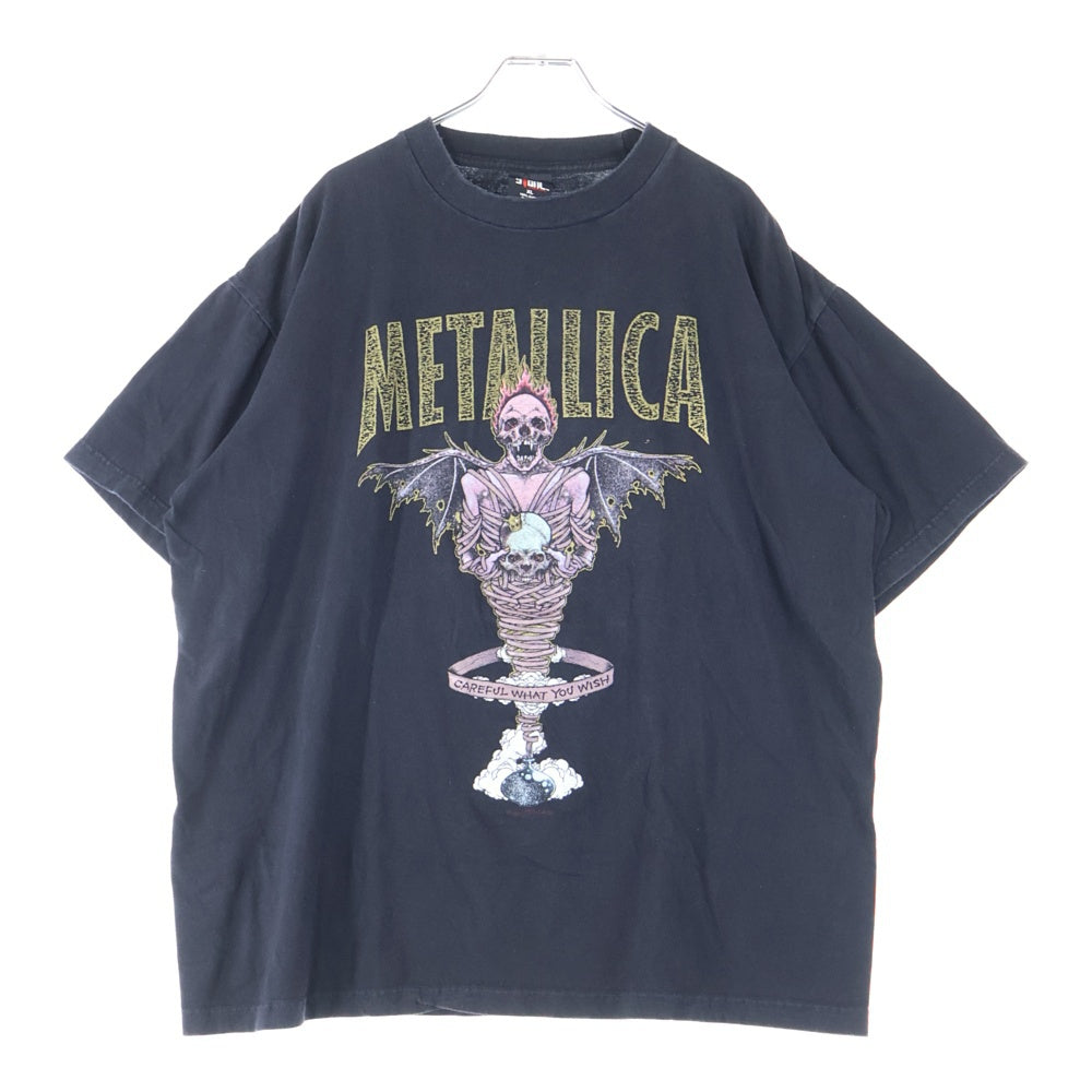VINTAGE(ヴィンテージ) 90s METALLICA PUSHEAD KING NOTHING TEE メタリカ 両面プリント半袖Tシャツ カットソー ブラック
