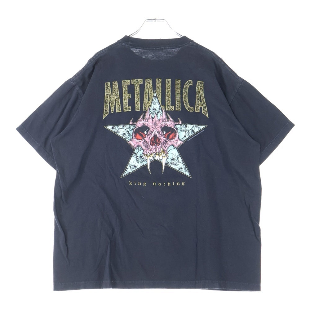 VINTAGE(ヴィンテージ) 90s METALLICA PUSHEAD KING NOTHING TEE メタリカ 両面プリント半袖Tシャツ カットソー ブラック
