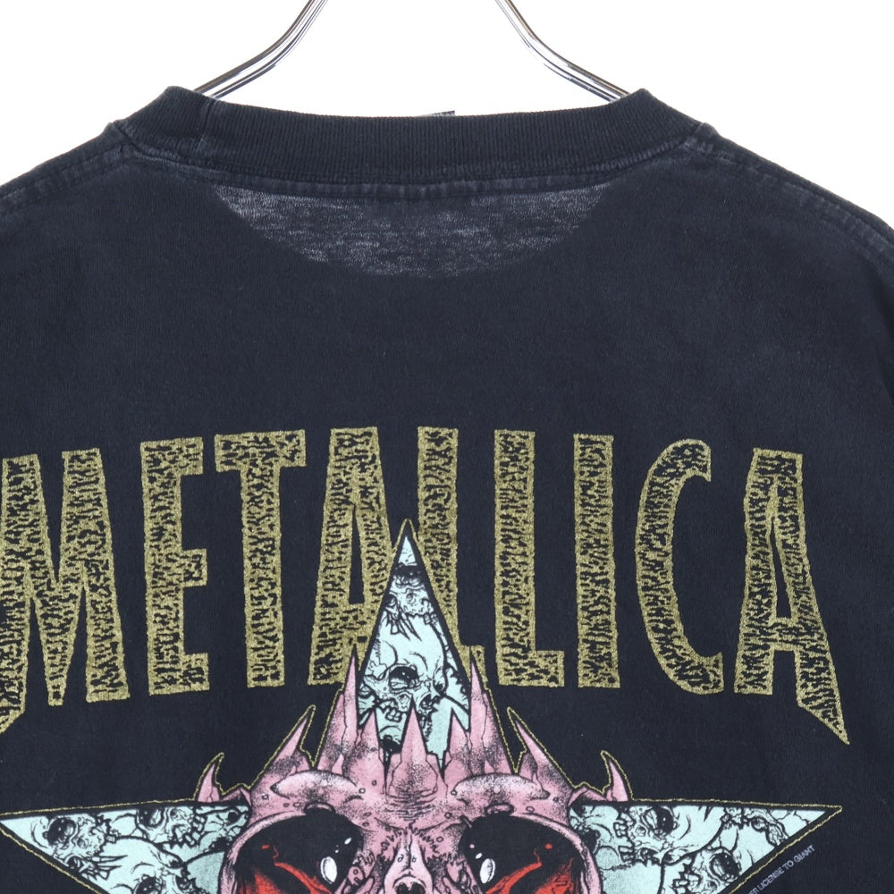 VINTAGE(ヴィンテージ) 90s METALLICA PUSHEAD KING NOTHING TEE メタリカ 両面プリント半袖Tシャツ カットソー ブラック