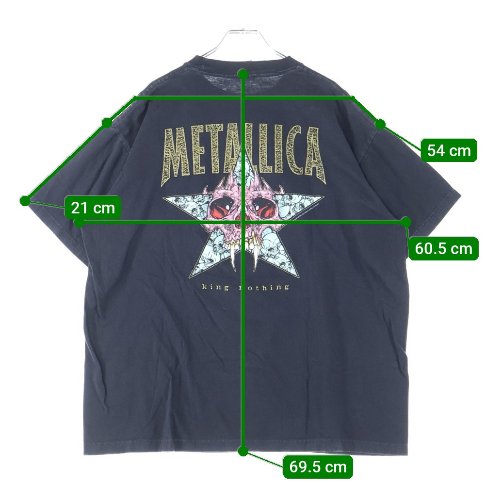 VINTAGE(ヴィンテージ) 90s METALLICA PUSHEAD KING NOTHING TEE メタリカ 両面プリント半袖Tシャツ カットソー ブラック