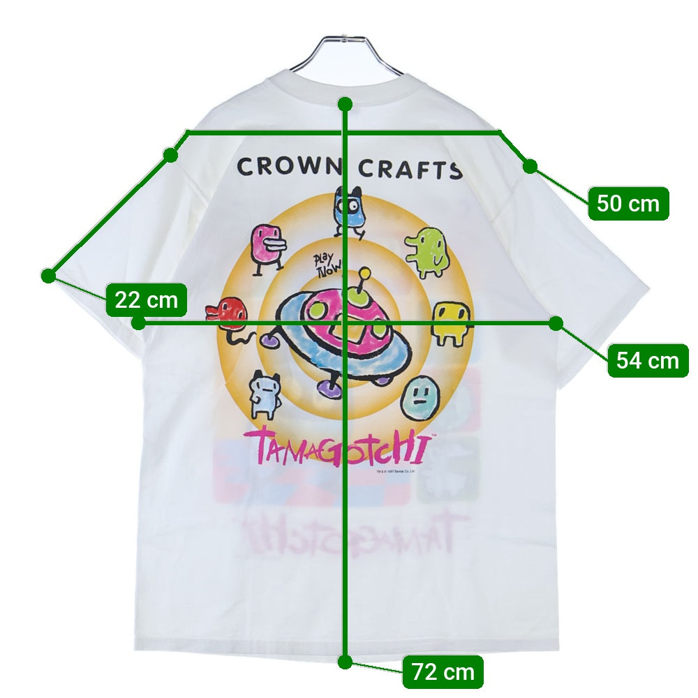 VINTAGE(ヴィンテージ) 90s Tamagotchi TEE たまごっち 両面プリント半袖Tシャツ カットソーホワイト