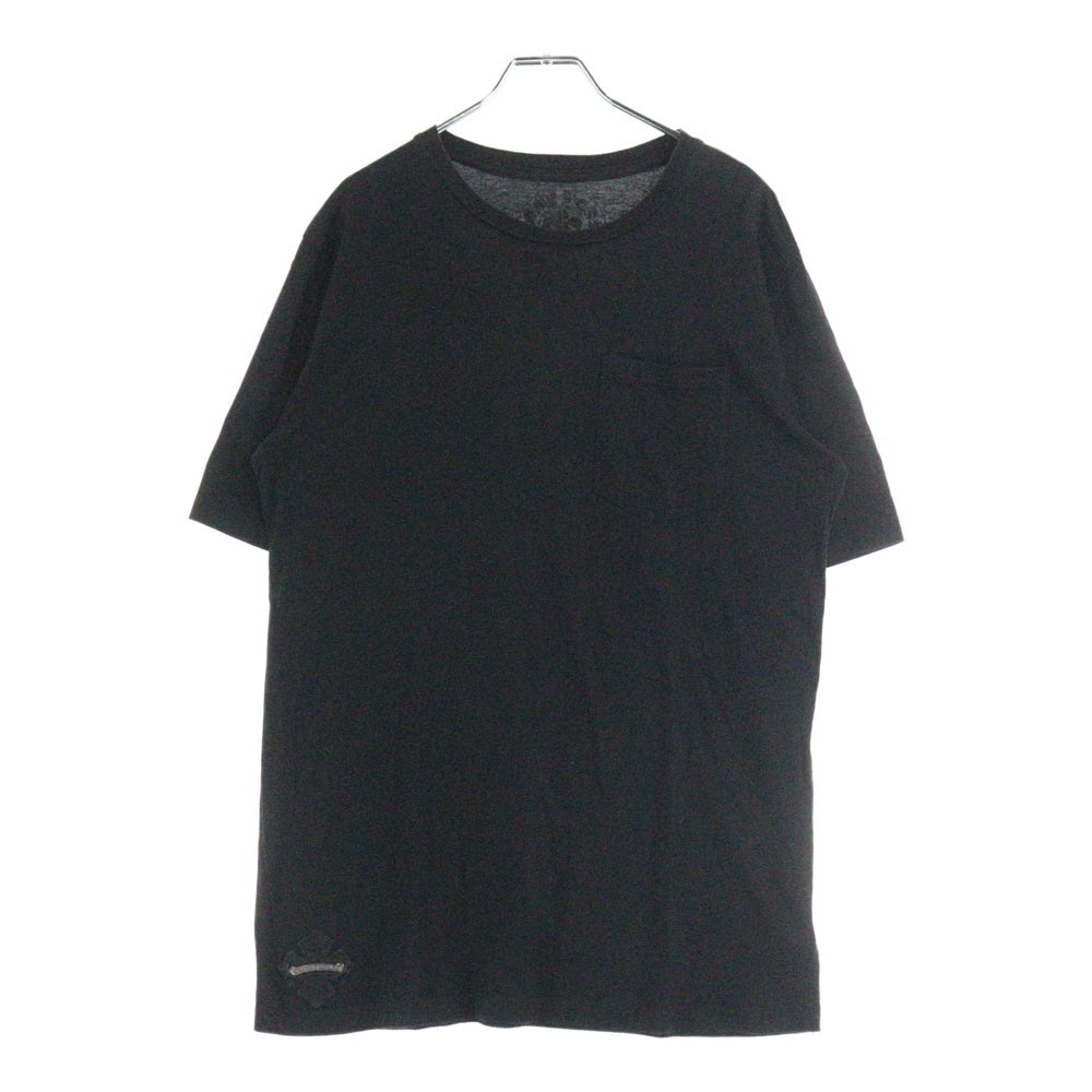 CHROME HEARTS(クロムハーツ) CROSS PATCH POCKET S/S TEE スクロールラベル CHクロスパッチ 半袖Tシャツ ブラック