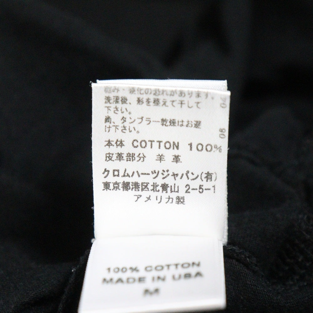 CHROME HEARTS(クロムハーツ) CROSS PATCH POCKET S/S TEE スクロールラベル CHクロスパッチ 半袖Tシャツ ブラック