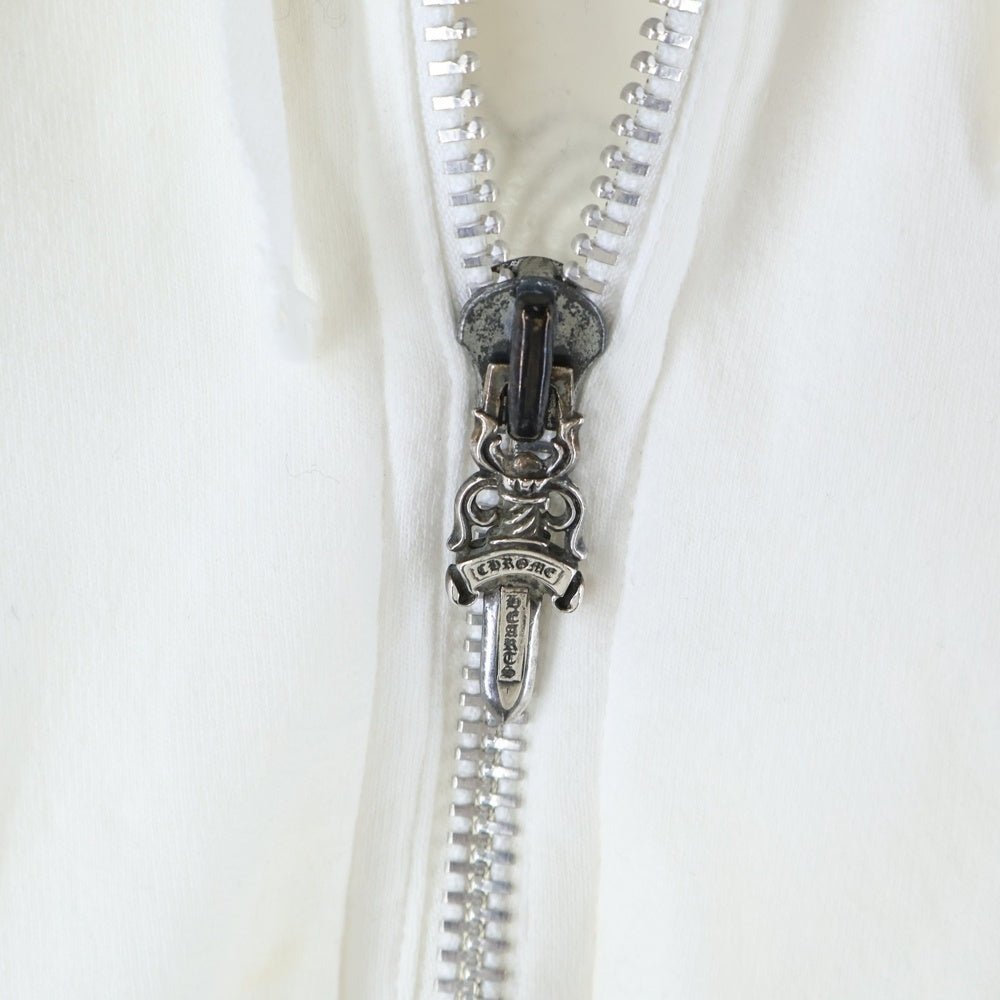 CHROME HEARTS(クロムハーツ) OLD #10ダガー フローラルクロスプリント ジップアップパーカー ホワイト
