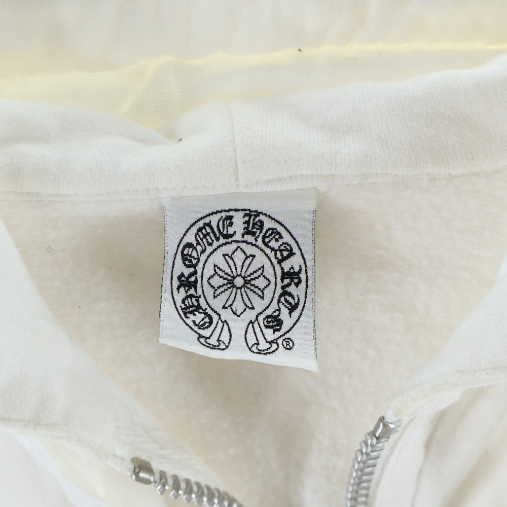 CHROME HEARTS(クロムハーツ) OLD #10ダガー フローラルクロスプリント ジップアップパーカー ホワイト