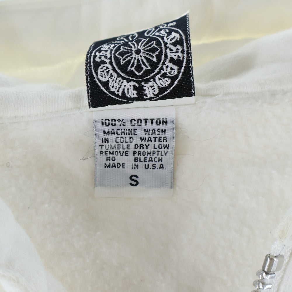 CHROME HEARTS(クロムハーツ) OLD #10ダガー フローラルクロスプリント ジップアップパーカー ホワイト