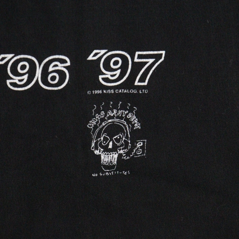VINTAGE(ヴィンテージ) 90S KISS ALIVE WORLDWIDE TOUR 1996 キス 両面プリント 半袖Tシャツ ブラック